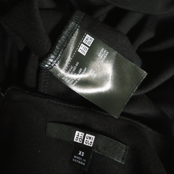 UNIQLO Short Sleeve Black Ponte Fit Flare Dress - Picture 6 of 7